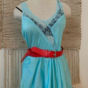 Vintage robin’s egg blue stardust chemise/ nightie